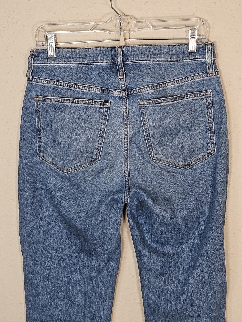 J. Crew Flare Crop Jeans Mid Rise Raw Hem Cropped Ankle Length Stretch Denim 27 - Picture 5 of 9
